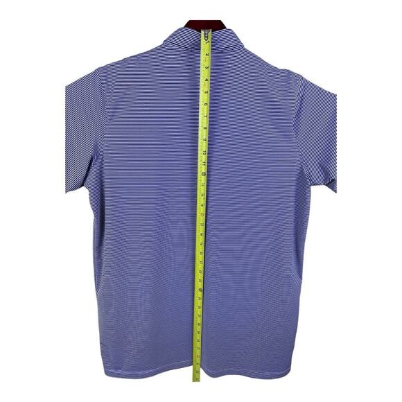 Greyson Saranac Polo Shirt Men XL Striped Golf Athletic Purple Performance - Picture 9 of 12